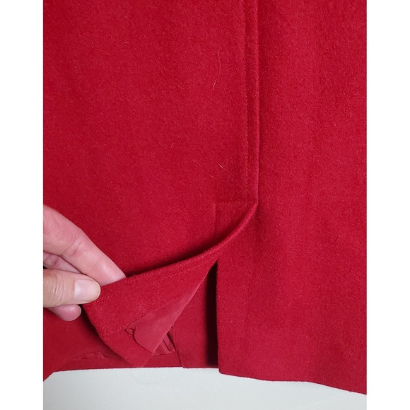 Janie and Jack Girls Holiday Red Melton Wool Blend Dress Coat‎ Toddler Size 6 - Picture 4 of 10